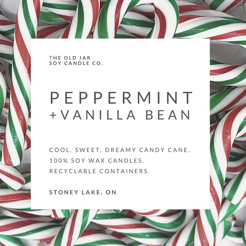 Peppermint + Vanilla Bean Soy Candle