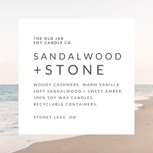 Sandalwood + Stone Soy Candle