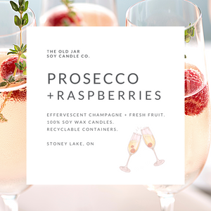 Prosecco + Raspberries Soy Candle